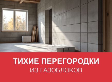Газоблоки для перегородок: плотность, толщина, акустика
